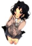 1girl amagami edamame_(buruburu) school_uniform seiza sitting solo sweater tanamachi_kaoru rating:Safe score:0 user:danbooru