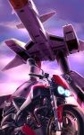 buell canards clouds commentary commentary_request energy_gun engine gerwalk ground_vehicle highres k-kat lights machinery macross macross_flashback_2012 mecha motor_vehicle motorcycle science_fiction variable_fighter vf-4 weapon rating:Safe score:0 user:danbooru
