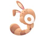  26tumugi brown_eyes commentary_request full_body gen_2_pokemon looking_at_viewer no_humans open_mouth pokemon pokemon_(creature) sentret simple_background smile solo sparkle toes white_background  rating:safe score: user:danbooru