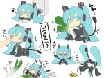 >_< =_= aqua_eyes aqua_hair banana_peel blush blush_stickers chibi hatsune_miku lying minigirl musical_note oharu on_stomach panties sitting spring_onion striped striped_panties translated translation_request tripping twintails underwear usb vocaloid rating:Safe score:0 user:Gelbooru