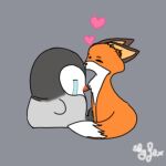  animal baby_penguin cartoon couple crying cute drawing fox happy heart love miss_skyfox original penguin profile_picture signature  rating:safe score: user:miss_skyfox