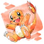 charmander fangs fire flame flame-tipped_tail game_freak gen_1_pokemon green_eyes krkd-dn7 nintendo pokemon pokemon_(creature) smile solo rating:safe score: user:advan99