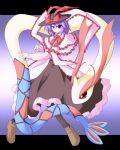 1girl crossover hat long_skirt milotic miyo_(miyomiyo01) nagae_iku pokemon pokemon_(creature) purple_hair red_eyes ribbon short_hair skirt touhou rating:Safe score:1 user:danbooru