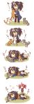 :3 :d carrying cat chibi closed_eyes comic detached_sleeves drill_hair happy heart highres kasane_teto multicolored_hair necktie open_mouth red_hair redhead sleeping smile takitate too_many_cats translated twintails utau yokune_ruko |_| rating:Safe score:10 user:danbooru