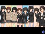 amagami ayatsuji_tsukasa black_eyes black_hair blush brown_hair column_lineup highres long_hair messy_hair morishima_haruka multiple_girls nakata_sae nanasaki_ai ryunnu sakurai_rihoko school_uniform short_hair skirt smile sweater tachibana_miya takahashi_maya tanamachi_kaoru thigh-highs thighhighs twintails wallpaper wavy_hair rating:Safe score:2 user:danbooru