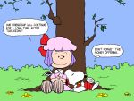 beagle chamupei charlie_brown cosplay crossover dog english engrish hakurei_reimu hakurei_reimu_(cosplay) hat peanuts purple_hair ranguage remilia_scarlet remilia_scarlet_(cosplay) ribbon short_hair snoopy touhou tree wings rating:Safe score:2 user:danbooru