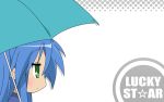 blue_hair izumi_konata lucky_star solo umbrella white rating:Safe score:1 user:KonaChan