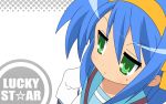 blue_hair green_eyes izumi_konata lucky_star solo suzumiya_haruhi suzumiya_haruhi_(cosplay) suzumiya_haruhi_no_yuuutsu rating:Safe score:0 user:KonaChan