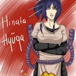 alternate_costume alternate_hairstyle arms_folded blue_hair breasts cosplay crossed_arms drathe female hyuuga_hinata large_breasts long_hair naruto needle open_mouth solo teeth white_eyes rating:Safe score:3 user:danbooru