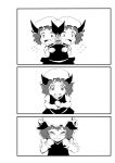 3koma 4koma animal_ears cat_ears cat_pose chen comic fangs monochrome paw_pose silent_comic solo touhou trembling warugaki_(sk-ii) rating:Safe score:0 user:danbooru