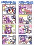 3girls 4koma ? bat_wings broom bucket chibi cleaning colonel_aki comic crescent duster hat izayoi_sakuya lightbulb maid money multiple_4koma multiple_girls patchouli_knowledge remilia_scarlet sweatdrop tears touhou translated wings rating:Safe score:0 user:danbooru