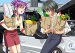 amagi_rihito ankoku_tiger bag banana bell_pepper black_hair bottle car food fruit groceries happy mermaid_melody_pichi_pichi_pitch mitsubishi_eclipse_spyder motor_vehicle nikora official_style paper_bag pineapple purple_hair short_hair spring_onion vehicle rating:Safe score:0 user:Naturally