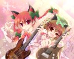 animal_ears braid brown_eyes brown_hair cat_ears chen cosplay enjoy_mix fang guitar hat instrument kaenbyou_rin multiple_girls patchouli_knowledge patchouli_knowledge_(cosplay) red_eyes red_hair redhead remilia_scarlet remilia_scarlet_(cosplay) touhou rating:Safe score:2 user:danbooru