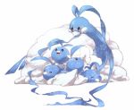babies bird black_eyes blue cloud pokemon pokemon_(game) pokemon_rse sleeping swablu swablue white yoshian rating:Safe score:2 user:danbooru