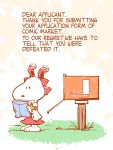 bow chamupei charles_schulz_(style) comic detached_sleeves dress engrish hair_bow hakurei_reimu highres mail mailbox no_humans peanuts ranguage reading red_dress snoopy solo touhou rating:Safe score:0 user:danbooru