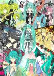 aqua_eyes aqua_hair black_rock_shooter hatsune_miku highres kagamine_len kagamine_rin kagamine_rin_(roshin_yuukai) kagamine_rin_(roshin_yuukai/hard_rkmix) koi_wa_sensou_(vocaloid) kuro_neko_manma magnet_(vocaloid) megurine_luka melt_(vocaloid) meltdown_(vocaloid) roshin_yuukai_(vocaloid) saihate_(vocaloid) songover thighhighs vocaloid world_is_mine_(vocaloid) rating:Safe score:0 user:Gelbooru