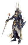  armor dissidia_final_fantasy extraction final_fantasy final_fantasy_i horns male nomura_tetsuya shield sword warrior_of_light 