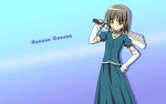   aizawa_sakuya dress grey_hair green_eyes hayate_no_gotoku! paper_fan short_hair  