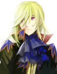  blonde_hair cravat heterochromia male mooche red_eyes richard_(tales_of_graces) solo tales_of_(series) tales_of_graces white_background yellow_eyes 
