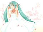  hatsune_miku long_hair smile summer_dress twintails vocaloid white white_dress 