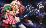  macross_frontier mecha ranka_lee saotome_alto sheryl_nome space 