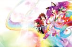  amane_(singer) animal_ears beat_mario catgirl glasses kamiya_yuu microphone rainbow wink 