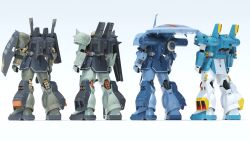  3d back cable char's_counterattack color_variation commentary_request derivative_work energy_gun ewac_zack gassan_(7nan8ku) gradient_background gun gundam gundam_zz highres hizack hizack_custom hobby_hizack lineup machinery mecha mecha_focus mobile_suit multiple_views neo_zeon no_humans radio_antenna radome realistic robot science_fiction shield shoulder_spikes spikes titans_(gundam) variations vernier_thrusters weapon zeta_gundam 