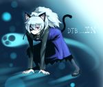  cat_ears catgirl darker_than_black dress long_hair nekomimi oso_(toolate) pantyhose tail yin 