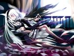 caffein doll_joints dress frills hairband long_hair red_eyes rozen_maiden suigintou sword weapon white_hair wings 
