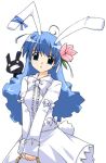 ahoge blue_eyes blue_hair bow dress lolita_fashion magical_garden sweet_lolita usagimimi 