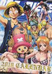  bikini brook calendar franky hat highres monkey_d_luffy nami nico_robin one_piece roronoa_zoro scan swimsuit tony_tony_chopper usopp 