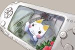  cat doko_demo_issho fourth_wall fuju inoue_toro playstation_portable product_placement psp sad sony 