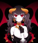  black_hair demon_girl gloves horns mami red_eyes twintails wings 