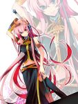 blue_eyes long_hair megurine_luka microphone microphone_stand mnk pink_hair skirt smile solo thigh-highs thighhighs very_long_hair vocaloid zoom_layer 