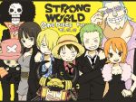  everyone formal franky hat helmet kabuto monkey_d_luffy nami nico_robin one_piece one_piece:_strong_world roronoa_zoro samurai_helmet smile smoking suit tony_tony_chopper usopp yukke 