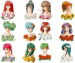  asahina_yuko bare_shoulders flower fujisaki_shiori himoo_yuina kagami_mira katagiri_ayako kisaragi_mio kiyokawa_nozomi konami koshiki_yukari lowres mikihara_megumi nijino_saki official_art saotome_yumi tatebayashi_miharu tokimeki_memorial 