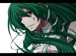  blood detached_sleeves frog fujisaki_miyabi green_hair hair_ornament kochiya_sanae red_eyes snake touhou 
