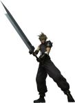  blonde_hair boots cloud_strife final_fantasy render sword 