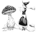  hat kirisame_marisa monochrome mushroom sawasawa touhou witch witch_hat 