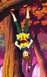  brown_hair coco coco_(earthland) fairy_tail female ponytail sandals tree upside_down 