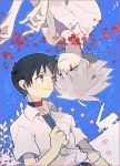  2boys blue_eyes brown_hair evangelion:_3.0_you_can_(not)_redo ikari_shinji instrument multiple_boys nagisa_kaworu neon_genesis_evangelion piano rebuild_of_evangelion red_eyes school_uniform short_hair smile white_hair 