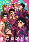  1girl 5boys black_hair blonde_hair cosplay costume_switch family giorno_giovanna giorno_giovanna_(cosplay) higashikata_jousuke higashikata_jousuke_(cosplay) jojo_no_kimyou_na_bouken jonathan_joestar jonathan_joestar_(cosplay) joseph_joestar_(young) joseph_joestar_(young)_(cosplay) kuujou_jolyne_(cosplay) kuujou_joutarou kuujou_joutarou_(cosplay) lacuna1479 multiple_boys spoken_squiggle squiggle symbol 