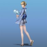  blonde_hair dynasty_warriors female flip-flops geta human kimono sandals wangyanji 