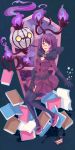  1girl bob_cut book breasts chandelure cleavage dress glasses gloves hallo-byby mary_janes pantyhose pokemon pokemon_(creature) pokemon_(game) pokemon_bw purple_hair shikimi_(pokemon) shoes short_hair violet_eyes window 