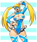  1girl blonde_hair blue_eyes breasts joey_joey_joey large_breasts long_hair mask rainbow_mika short_hair solo street_fighter street_fighter_zero_3 twintails 