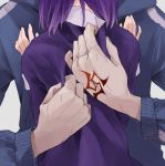  1boy 1girl command_spell fate/zero fate_(series) hug matou_kariya matou_sakura mocco purple_hair 