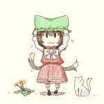  :&lt; :3 cat chen chibi flower fujikawa_(fjk) sketch solo touhou 