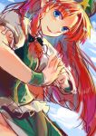  1girl absurdres blue_eyes highres hong_meiling long_hair looking_at_viewer parted_lips peninsula_(disappearedstump) redhead rough solo touhou 
