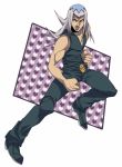  1boy bare_shoulders hat jojo_no_kimyou_na_bouken leone_abbachio long_hair muscle solo twistxx white_hair 