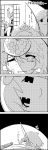  4girls 4koma bandages bandaid black_dress blanket broken closed_eyes comic dress fishing_rod frog_hair_ornament futon hair_ornament highres hijiri_byakuren ice_bag ice_cube karakasa_obake kirisame_marisa kochiya_sanae long_hair lying monochrome multiple_girls no_hat no_headwear on_back open_mouth shirt short_hair smile snake_hair_ornament tani_takeshi tatara_kogasa touhou translation_request umbrella wink yukkuri_shiteitte_ne 